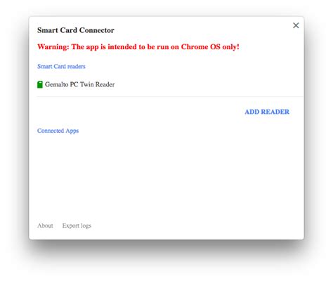 smart card connector app chromebook|Smart Card Connector .